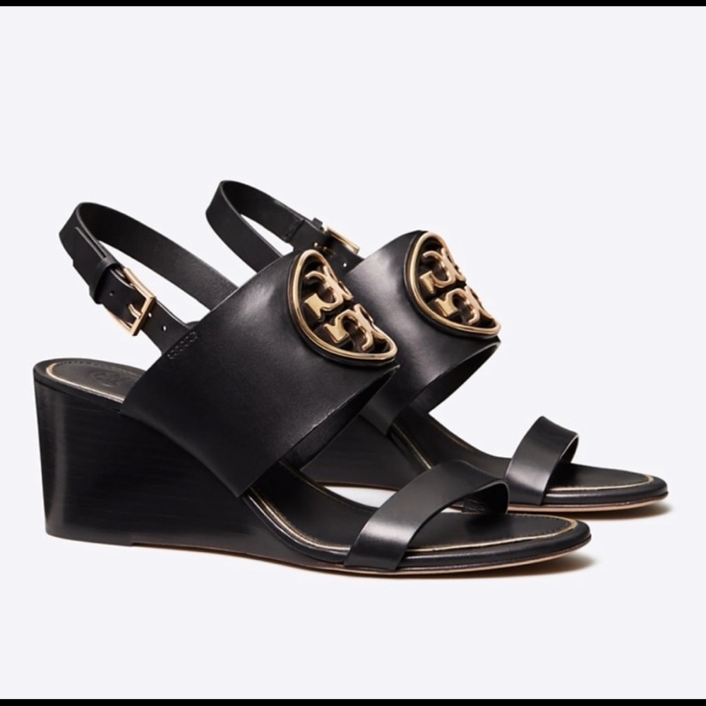 Tory Burch Metal Miller Wedges